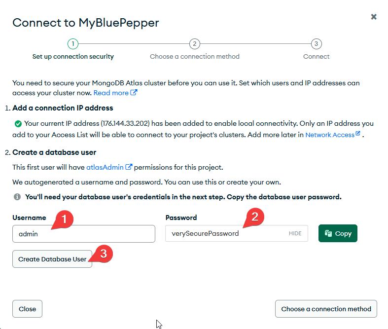 MongoDB Admin User